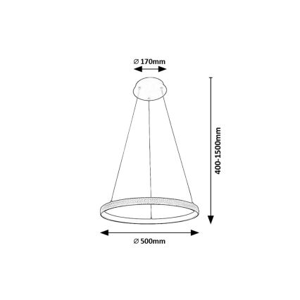 Rabalux - Світлодіодна підвісна люстра LED/32W/230V 3000K