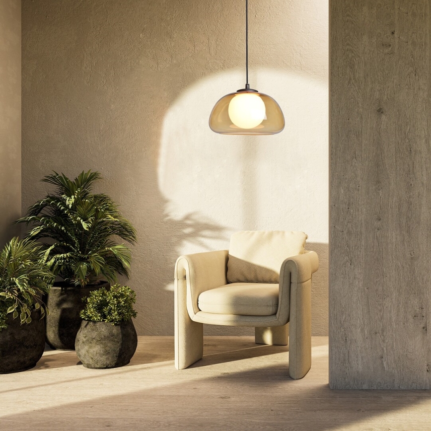 Rabalux - Подвесная люстра 1xG9/5W/230V коричневый/дымчатый