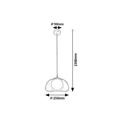 Rabalux - Подвесная люстра 1xG9/5W/230V коричневый/дымчатый