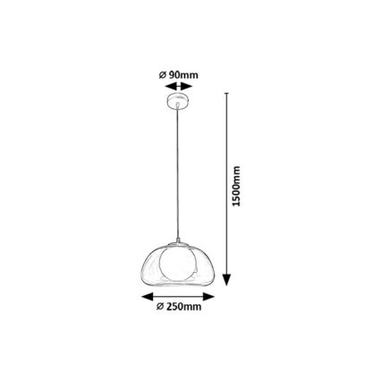 Rabalux - Підвісна люстра 1xG9/5W/230V димчастий