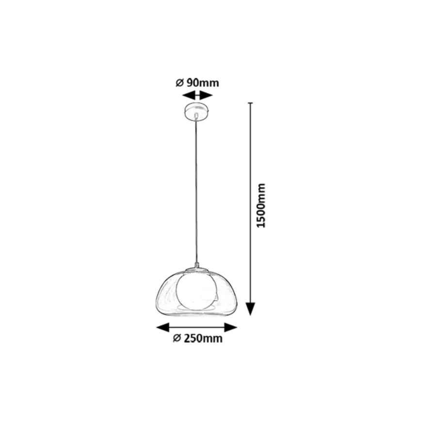 Rabalux - Підвісна люстра 1xG9/5W/230V димчастий
