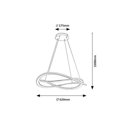 Rabalux - LED люстра на тросе LED/72W/230V 3000K