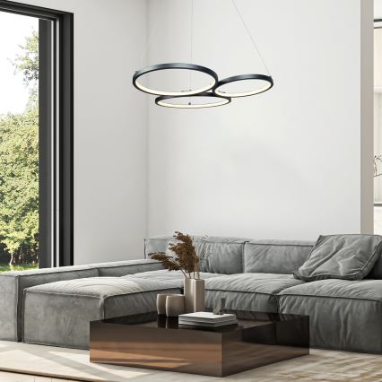 Rabalux - Світлодіодна підвісна люстра LED/38W/230V чорний