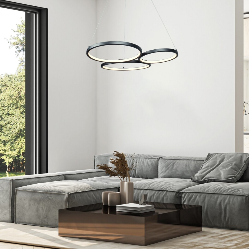 Rabalux - Світлодіодна підвісна люстра LED/38W/230V чорний