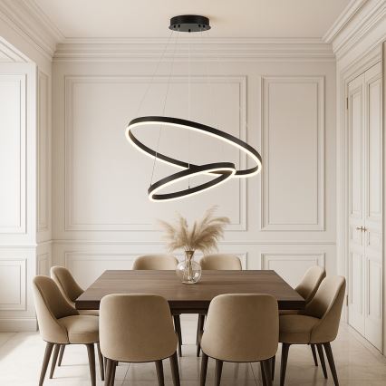 Rabalux - Світлодіодна люстра на тросі з регулюванням яскравості LED/80W/230V 3000-6500K + пульт дистанційного керування