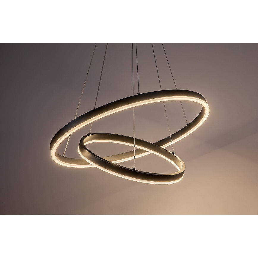 Rabalux - Світлодіодна люстра на тросі з регулюванням яскравості LED/80W/230V 3000-6500K + пульт дистанційного керування
