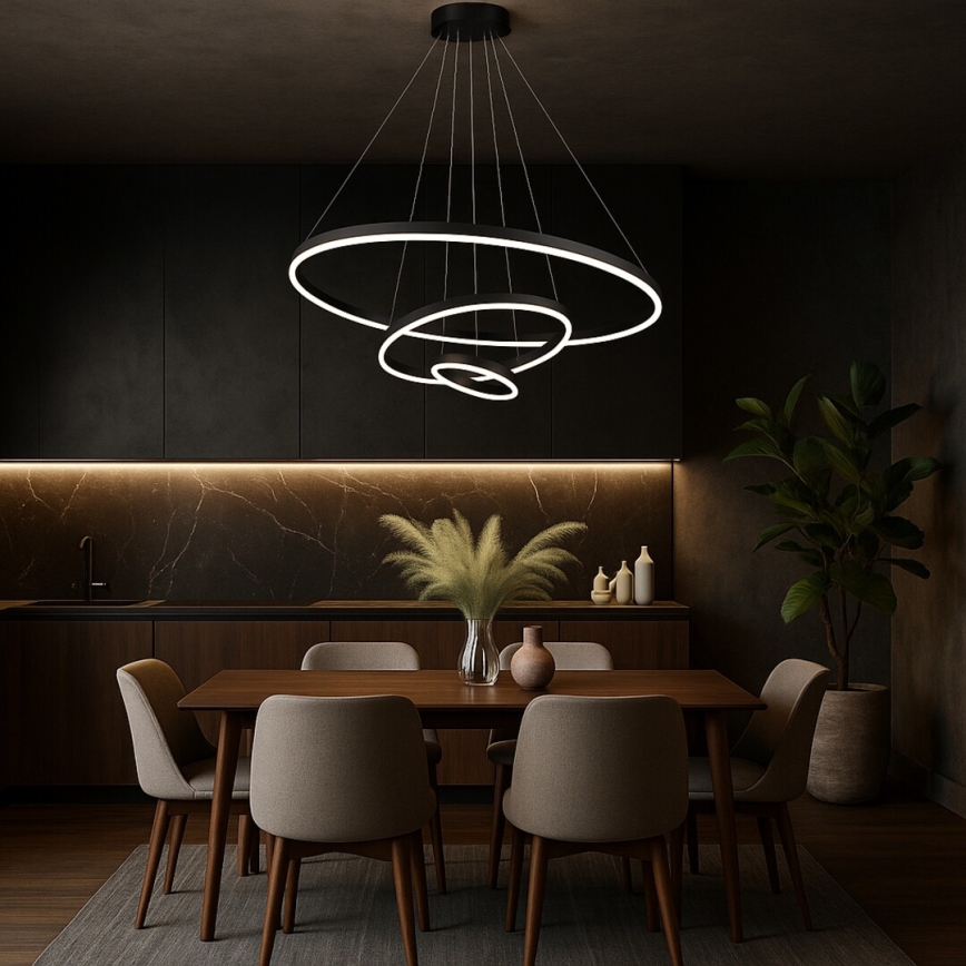Rabalux - диммируемая светодиодная люстра на тросе LED/100Вт/230В 3000-6500К + пульт дистанционного управления