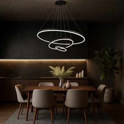 Rabalux - регульована LED-люстра на тросі LED/100 Вт/230 В 3000-6500 К + пульт дистанційного керування