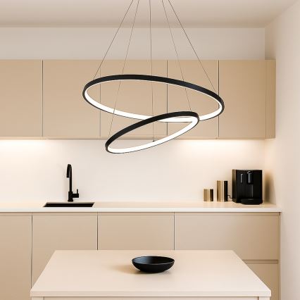 Rabalux - Диммируемая светодиодная люстра на тросе LED/75W/230V 3000-6500K + пульт дистанционного управления