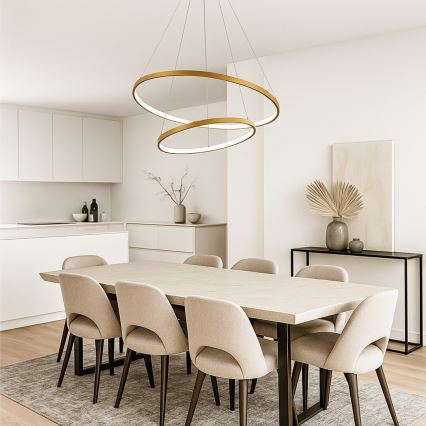 Rabalux - Підвісна LED-люстра на тросі з регулюванням яскравості LED/75W/230V 3000-6500K + пульт дистанційного керування