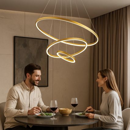 Rabalux - диммируемая подвесная люстра на тросе LED/90W/230V 3000-6500K + пульт дистанционного управления