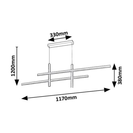 Rabalux - Светодиодная подвесная люстра LED/40W/230V 3000K