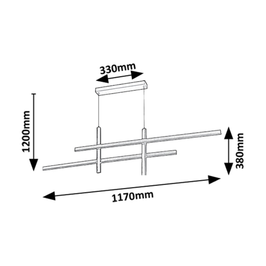 Rabalux - Светодиодная подвесная люстра LED/40W/230V 3000K