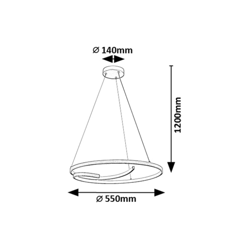 Rabalux - Світлодіодна підвісна люстра LED/40W/230V 4000K