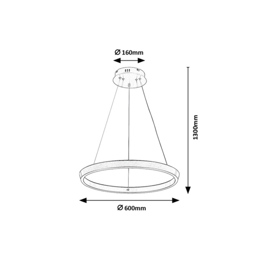 Rabalux - Светодиодная диммируемая люстра на тросе LED/36W/230V 3000-6500K + пульт дистанционного управления