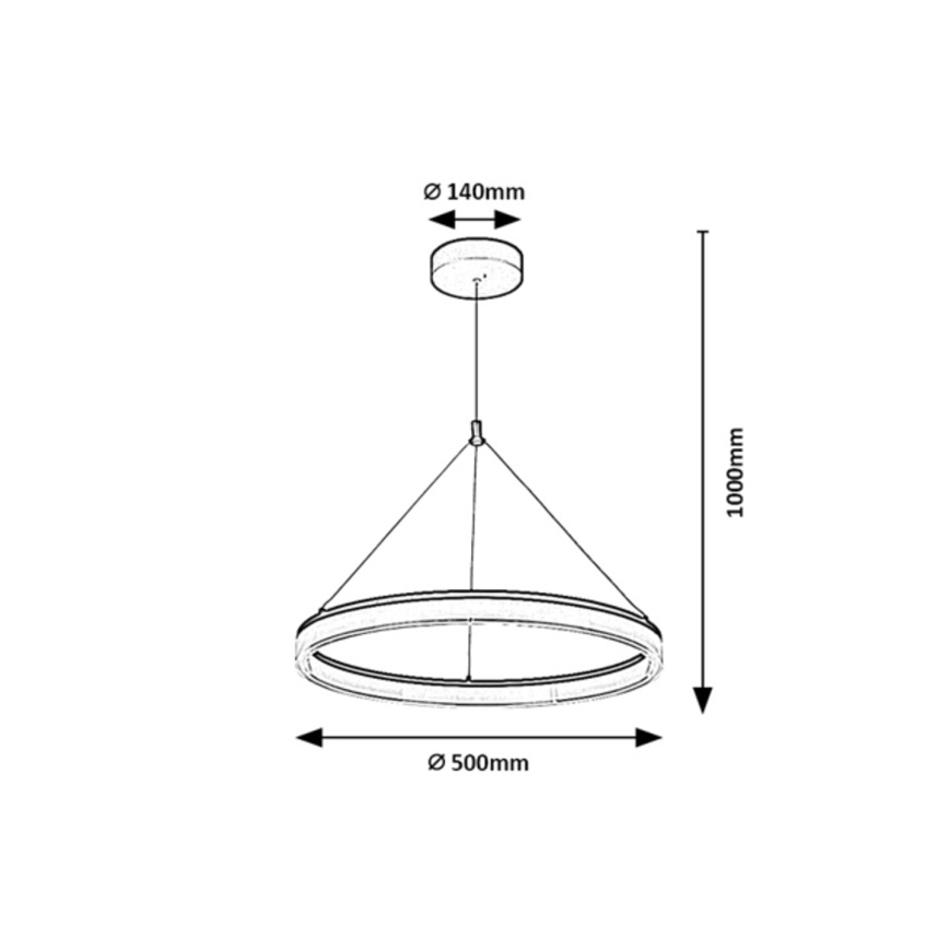 Rabalux - Диммируемая LED-люстра на тросе LED/24 Вт/230 В 3000-6500 К + пульт дистанционного управления