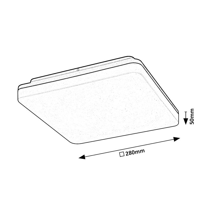 Rabalux - Светодиодный потолочный светильник для ванной LED/24 Вт/230 В IP54 28x28 см