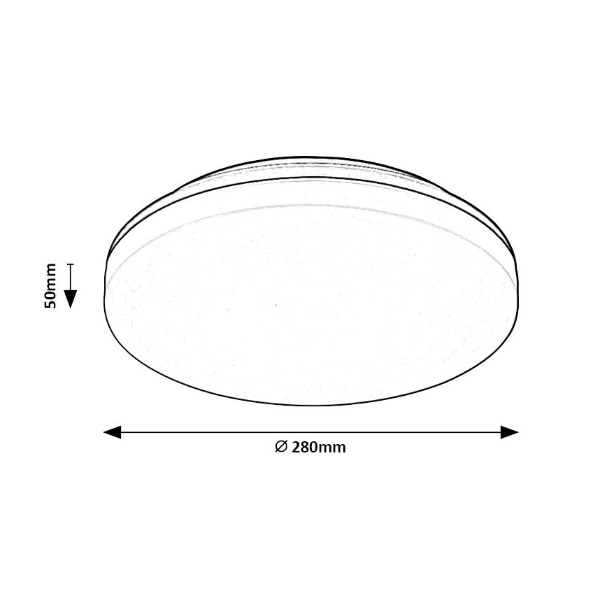 Rabalux - Светодиодный потолочный светильник для ванной комнаты LED/24W/230V IP54