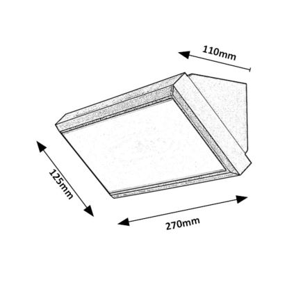 Rabalux - Уличный светодиодный настенный светильник LED/12W/230V IP54