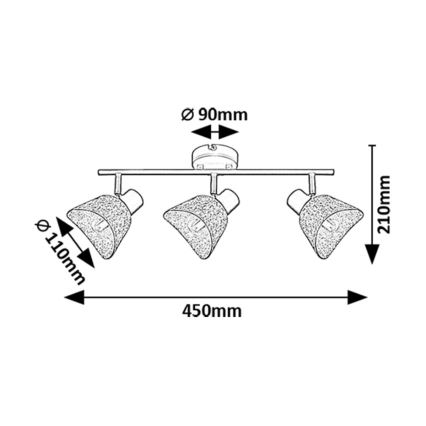 Rabalux - Точковий світильник 3xE14/10W/230V