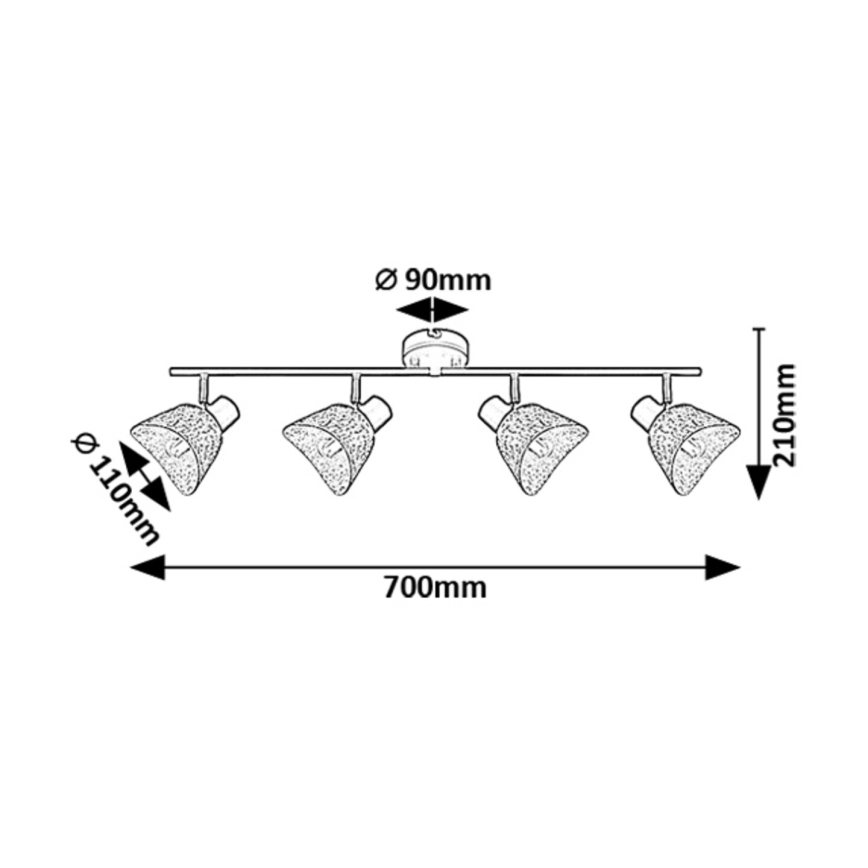 Rabalux - Точечный светильник 4xE14/10W/230V