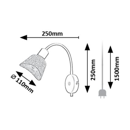 Rabalux - Настенный точечный светильник 1xE14/10W/230V