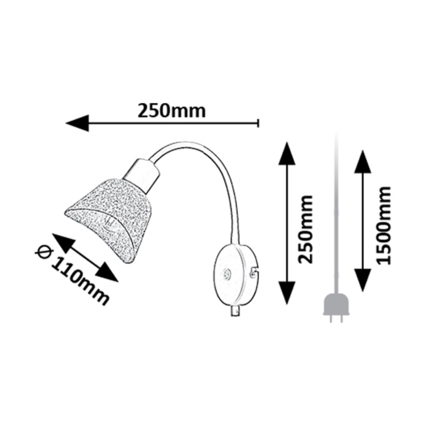 Rabalux - Настенный точечный светильник 1xE14/10W/230V
