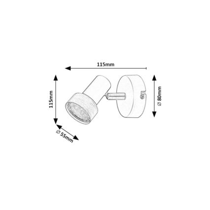 Rabalux - Настінний точковий світильник 1xGU10/50W/230V