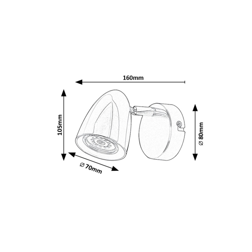 Rabalux - Настінний точковий світильник 1xGU10/5W/230V білий