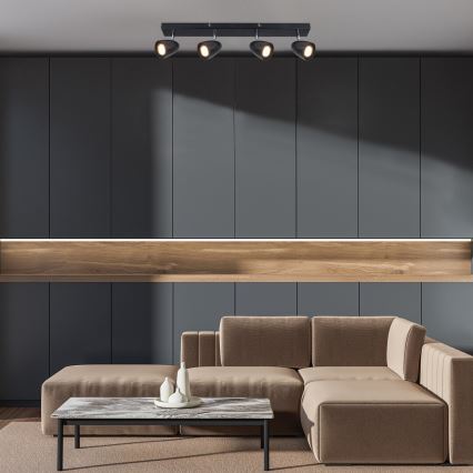 Rabalux - Точечный светильник 4xGU10/5W/230V черный