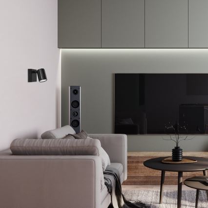 Rabalux - Настінний точковий світильник 1xGU10/5W/230V чорний