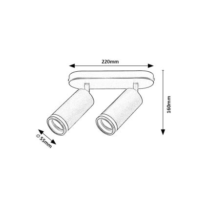 Rabalux - Точковий світильник 2xGU10/35W/230V