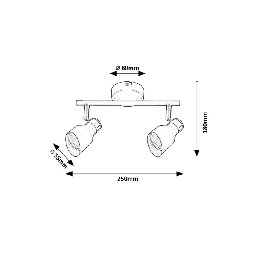 Rabalux - Точечный светильник 2xGU10/25W/230V