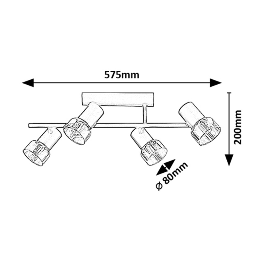 Rabalux - Припотолочная люстра 4xE14/15W/230V