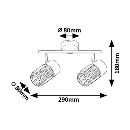 Rabalux - Точечный светильник 2xE14/15W/230V