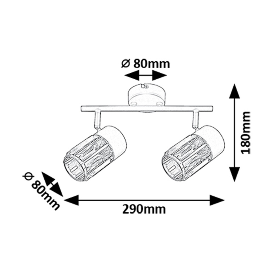Rabalux - Точечный светильник 2xE14/15W/230V