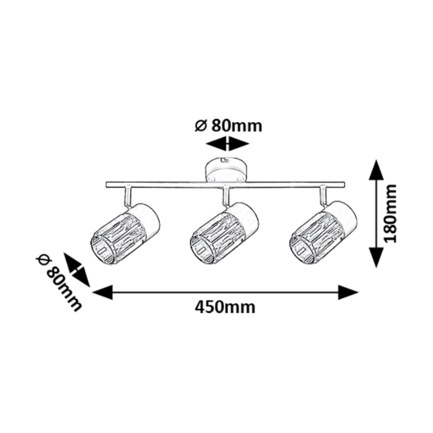 Rabalux - Точковий світильник 3xE14/15W/230V