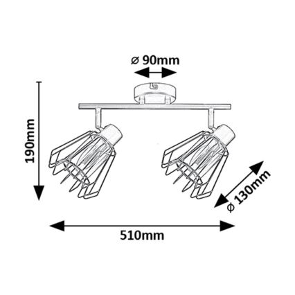 Rabalux - Точковий світильник 2xE14/40W/230V