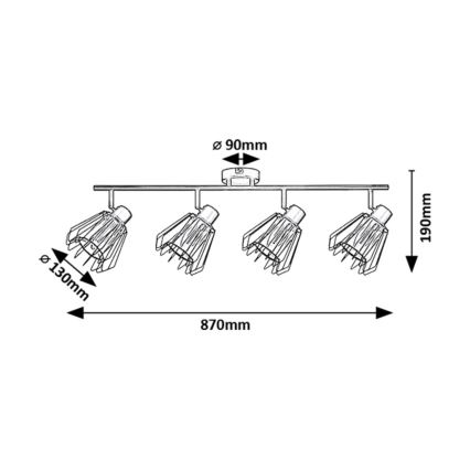 Rabalux - Точковий світильник 4xE14/40W/230V