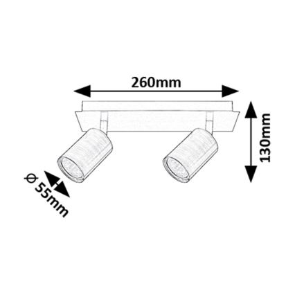 Rabalux - Точечный светильник 2xGU10/15W/230V