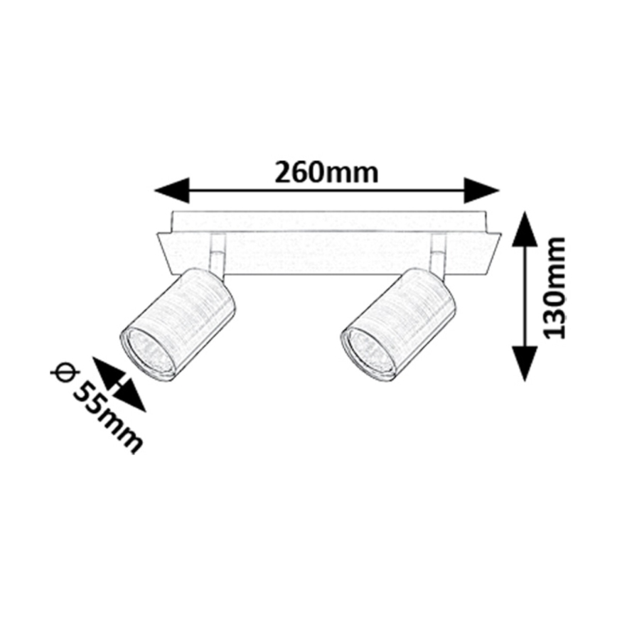 Rabalux - Точечный светильник 2xGU10/15W/230V