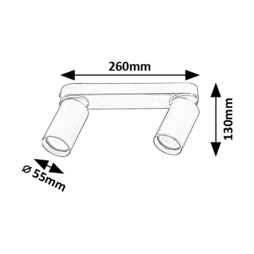 Rabalux - Точковий світильник 2xGU10/5W/230V золотий