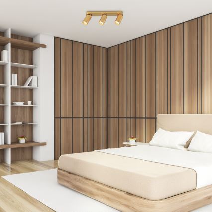 Rabalux - Точковий світильник 3xGU10/5W/230V золотий