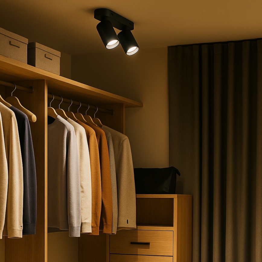 Rabalux - точковий світильник 2xGU10/7W/230V чорний