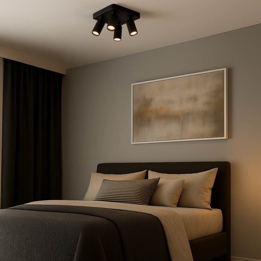 Rabalux - Точечный светильник 4xGU10/7W/230V черный