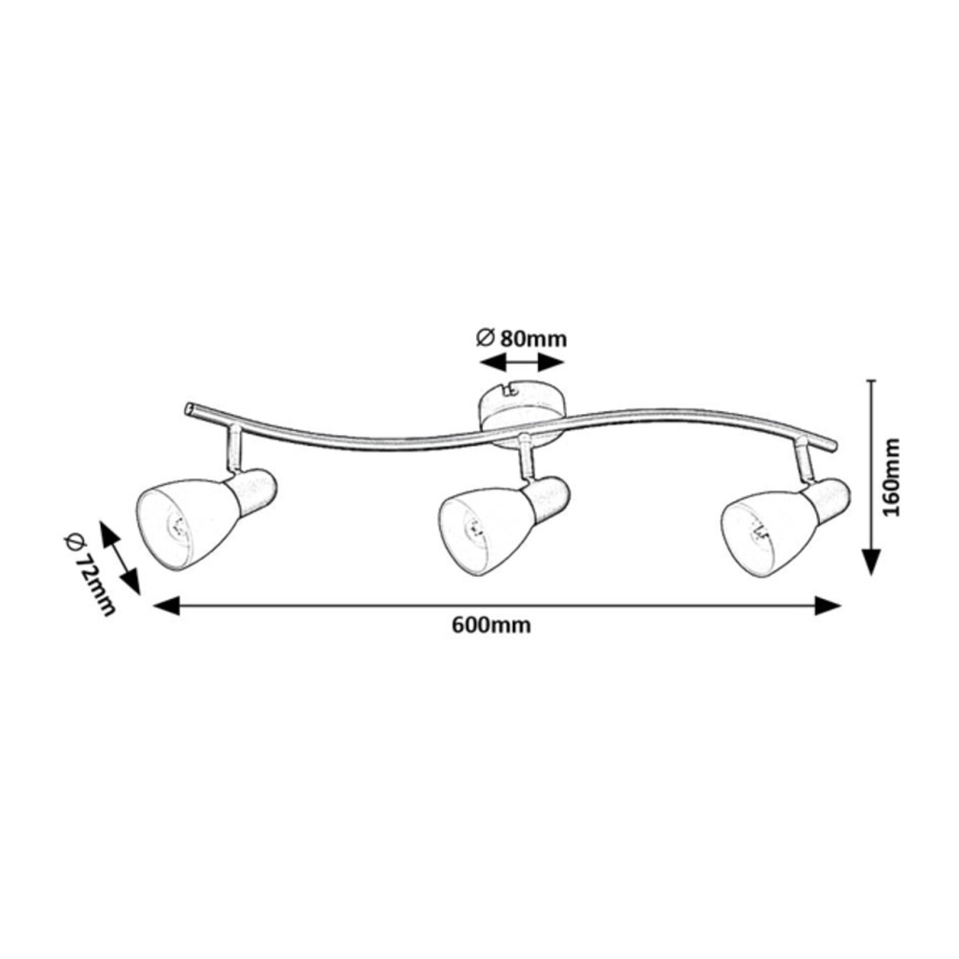 Rabalux - Точковий світильник 3xE14/40W/230V