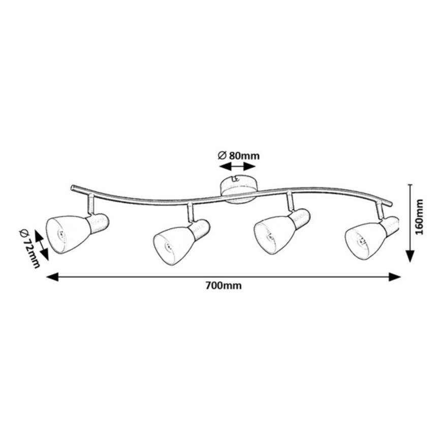 Rabalux - Точечный светильник 4xE14/40W/230V