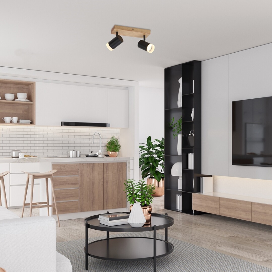 Rabalux - Потолочный точечный светильник 2xGU10/5W/230V дуб