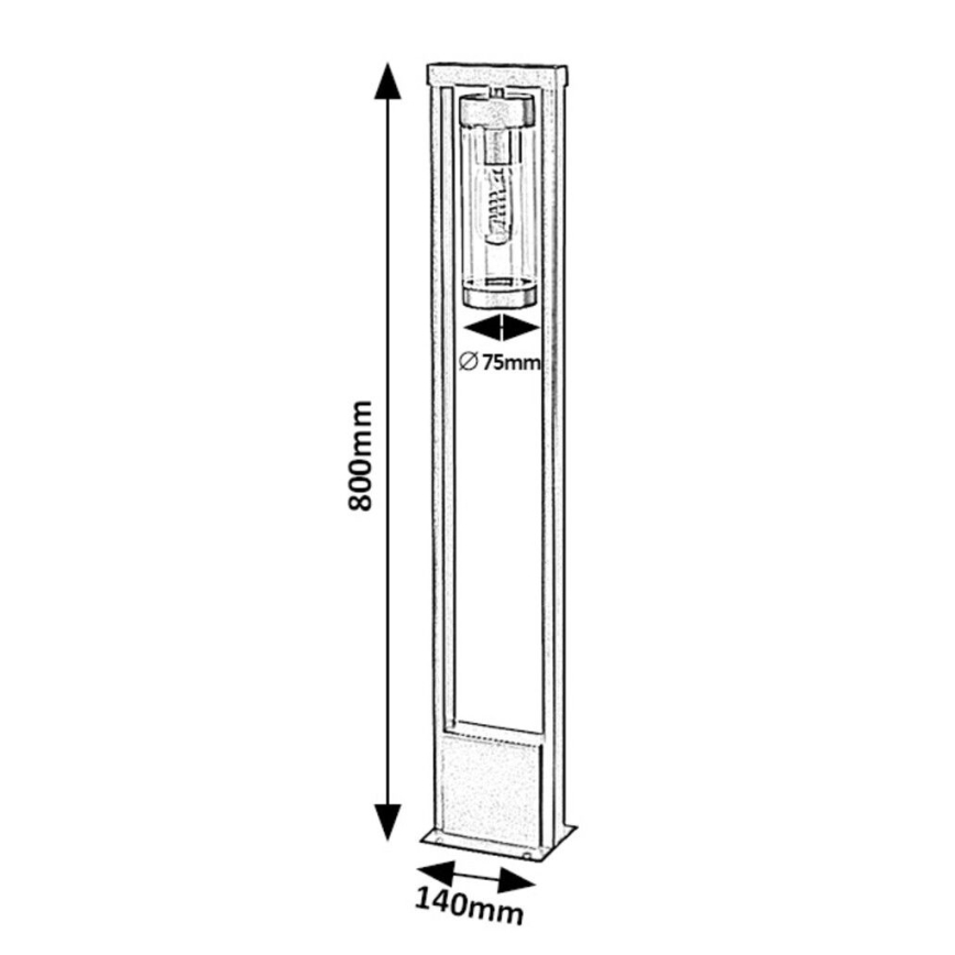 Rabalux - Уличная лампа 1xE27/12W/230V IP44
