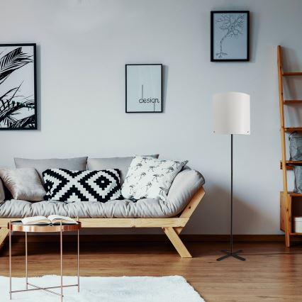 Rabalux - Торшер 1xE27/40W/230V білий/чорний